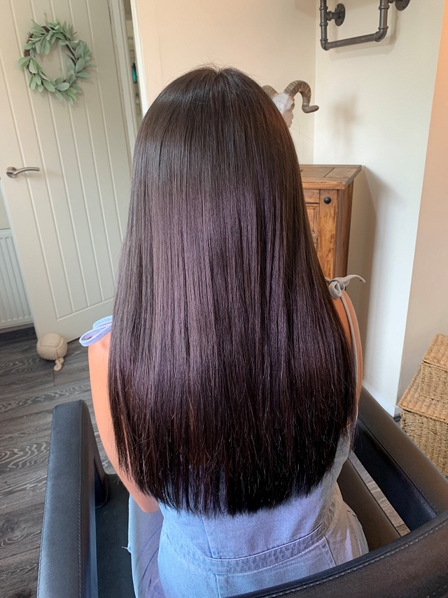 Woman with long hair