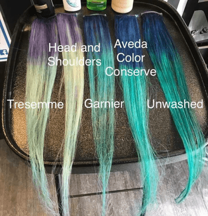 Washed hair samples