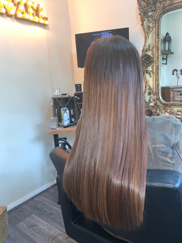 Woman with long hair
